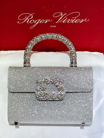 Roger Vivier Jewel Efflorescence Mini Bag Glitter 19x13x4cm