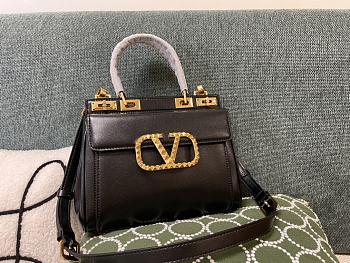 Valentino Garavani Alcove Top Handle Leather Black 23x20x6cm