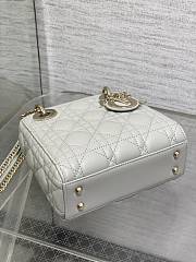 Dior Mini Lady Bag Cloud Gray Lambskin 17cm - 2