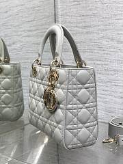 Dior Small Lady Bag Cloud Gray Lambskin 20cm - 5