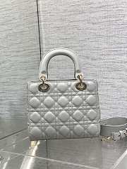 Dior Small Lady Bag Cloud Gray Lambskin 20cm - 4