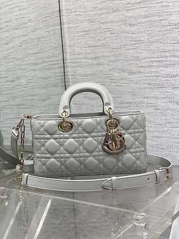 Dior Medium Lady D-Joy Bag Cloud Gray Lambskin 26cm