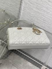 Dior Medium Lady D-Joy Bag Cloud Gray Lambskin 26cm - 5