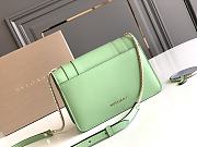 Bvlgari Serpenti Leather Crossbody Bag Green 19x13x7cm - 4