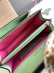 Bvlgari Serpenti Leather Crossbody Bag Green 19x13x7cm - 2