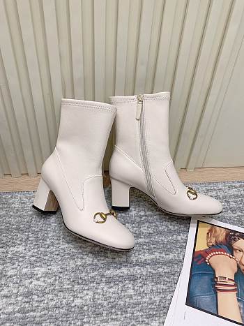 Gucci White Boots 6.5cm