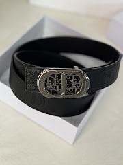 Dior Black Silver Belt 3cm - 1