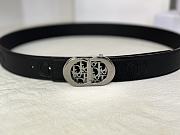 Dior Black Silver Belt 3cm - 4