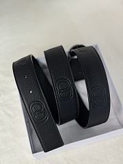 Dior Black Silver Belt 3cm - 2