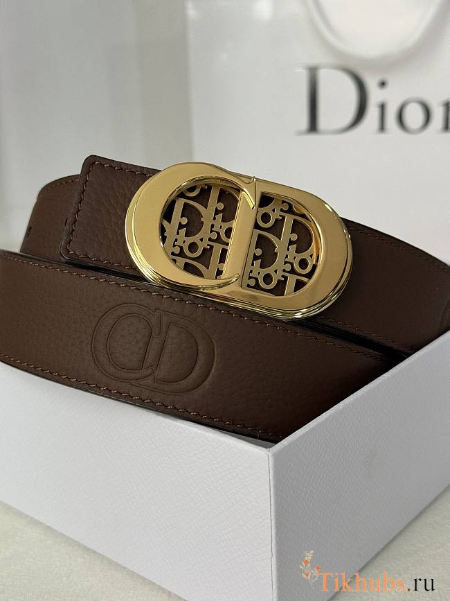 Dior Brown Black Belt 3cm - 1