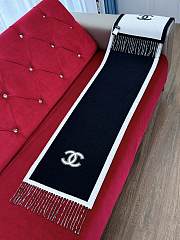 Chanel Black Scarf 184x34cm - 2