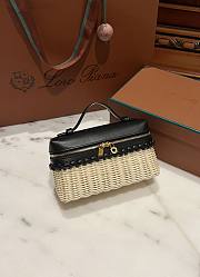 Loro Piana Bag Rattan Black 19cm - 2