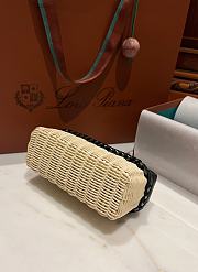 Loro Piana Bag Rattan Black 19cm - 3