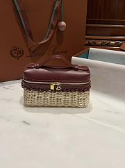 Loro Piana Bag Rattan Wine 19cm - 1