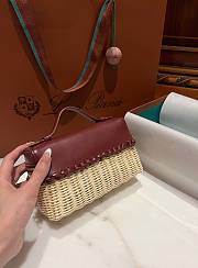 Loro Piana Bag Rattan Wine 19cm - 4