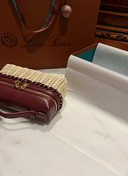 Loro Piana Bag Rattan Wine 19cm - 3