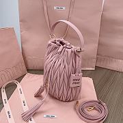 Miu Miu Drawstring Bucket Pink Bag 20x18x14cm - 5