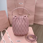 Miu Miu Drawstring Bucket Pink Bag 20x18x14cm - 4