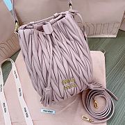 Miu Miu Drawstring Bucket Pink Bag 20x18x14cm - 3