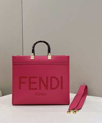 Fendi Sunshine Tote Bag Medium Pink Shopper 35x17x31cm