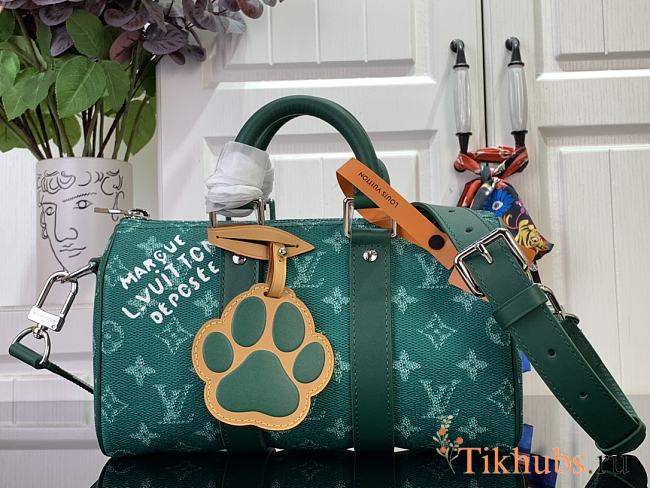 Louis Vuitton LV Keepall Bandouliere 25 Green 25cm - 1