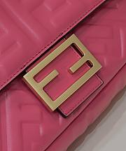 Fendi Baguette Pink Leather Bag 27x5x15cm - 5