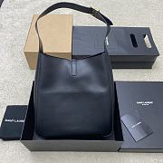 YSL LE 5 À 7 Large Grained Leather Black 30x31x13cm - 2