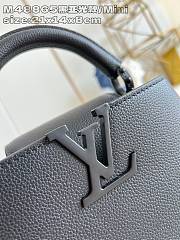 Louis Vuitton LV Mini Capucines Bag Black 21x14x8cm - 6