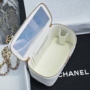 Chanel Vanity Case White Caviar Gold Bag 17cm - 3