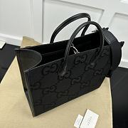 Gucci Jumbo Tote Bag Black 32.5x15cm - 6