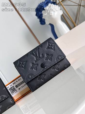 Louis Vuitton LV Victor Black Leather 11.5x2.5x9cm