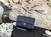 Chanel Flap Bag Navy Blue Gold Caviar 20cm - 1