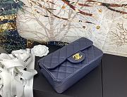 Chanel Flap Bag Navy Blue Gold Caviar 20cm - 6