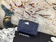 Chanel Flap Bag Navy Blue Gold Caviar 20cm - 4