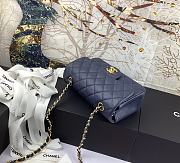 Chanel Flap Bag Navy Blue Gold Caviar 20cm - 2