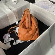 Chanel Clutch Lambskin Gold Orange 24x16x8cm - 5