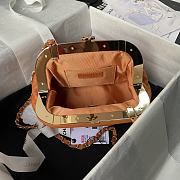 Chanel Clutch Lambskin Gold Orange 24x16x8cm - 4