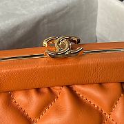 Chanel Clutch Lambskin Gold Orange 24x16x8cm - 3