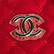 Chanel Clutch Strap Red Velvet Bag 16x11x5.5cm - 5