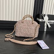 Chanel Clutch Strap Tweed Pink Bag 20x15x6cm - 4