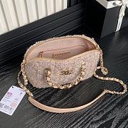 Chanel Clutch Strap Tweed Pink Bag 20x15x6cm - 3