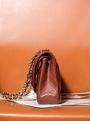 Chanel Classic 11.12 Flap Bag Lambskin Gold Brown 25cm - 6