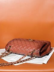 Chanel Classic 11.12 Flap Bag Lambskin Gold Brown 25cm - 5