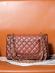 Chanel Classic 11.12 Flap Bag Lambskin Gold Brown 25cm - 3