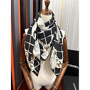 Chanel White Scarf and Shawl 110x110cm - 4