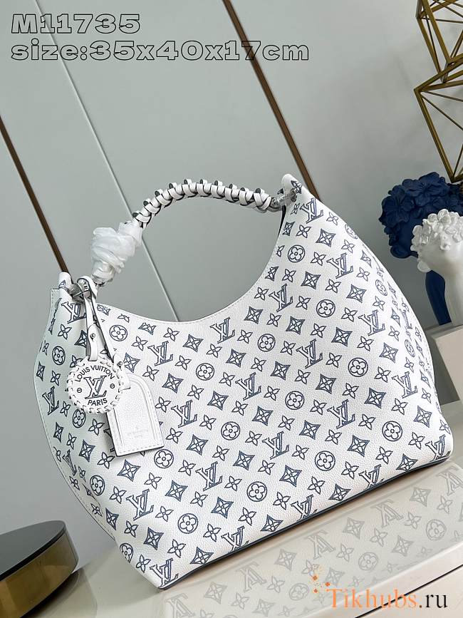 Louis Vuitton LV Carmel Mahina White Blue 40x35x17cm - 1