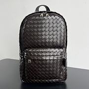 Bottega Veneta Calfskin Intrecciato Backpack Brown 46x30x14cm - 1