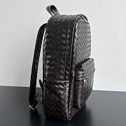 Bottega Veneta Calfskin Intrecciato Backpack Brown 46x30x14cm - 3