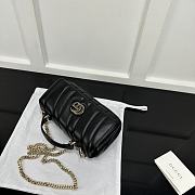 Gucci Milano Mini Top Handle Bag Black 21x12.5x4.5cm - 3