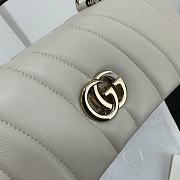 Gucci Milano Mini Top Handle Bag White 21x12.5x4.5cm - 3